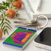 Mercedes Benz 300 SL Converteerbare Pop Art Sleutelhanger (Voorkant Rechts)