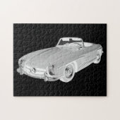 Mercedes Benz 300 SL Convertible Car Art Legpuzzel (Horizontaal)