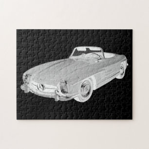 Mercedes Benz 300 SL Convertible Car Art Legpuzzel