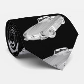 Mercedes Benz 300 SL Convertible Car Art Stropdas (Opgerold)