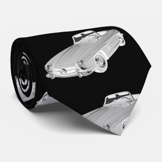 Mercedes Benz 300 SL Convertible Car Art Stropdas (Opgerold)