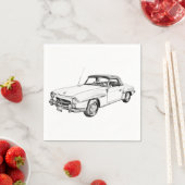 Mercedes Benz 300 sl Illustration Servetten (Insitu)