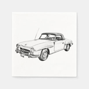 Mercedes Benz 300 sl Illustration Servetten