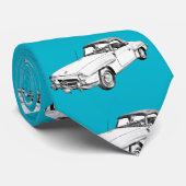 Mercedes Benz 300 sl Illustration Stropdas (Opgerold)