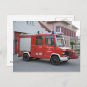 Mercedes Benz 711D Rosenbauer Briefkaart (Voorkant / Achterkant)