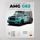 Mercedes-Benz AMG G63 MANSORY Algorithmic Fade Ext Poster (Voorkant)
