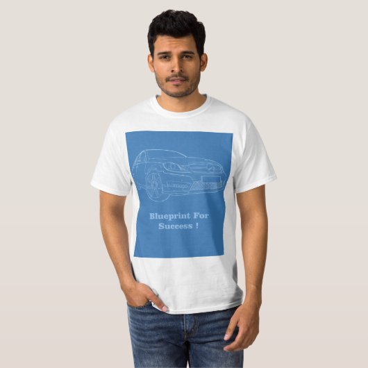 Mercedes Benz Blueprint voor succes T-shirt (Voorkant volledig)