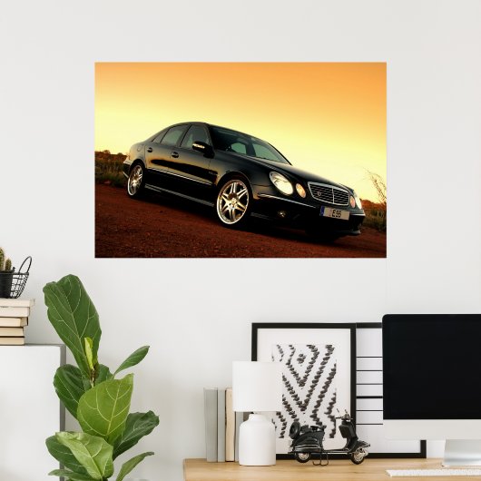 Mercedes Benz E55 Poster (Thuiskantoor)