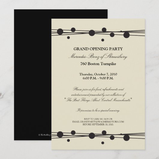 Mercedes-Benz Grand Opening Uitnodiging (Voorkant / Achterkant)