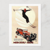  Mercedes Benz Ski Ad Briefkaart (Voorkant)