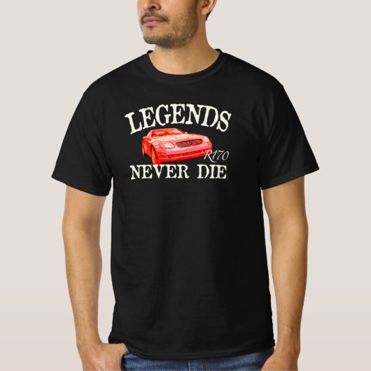 Mercedes Benz SLK R170 - Legends Nooit Die T-shirt (Voorkant)