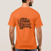 Mercedes Benz W123 met OM617 op achterzijde T-shirt (Achterkant)