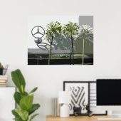 MERCEDES EN AGAPANTHUS POSTER (Thuiskantoor)