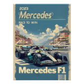 Mercedes F1 Racing Poster (Voorkant)