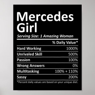 Mercedes Girl TX Texas Funny City Thuisroots Veren Poster