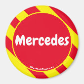 Mercedes Red/Yellow Magnet (Voorkant)