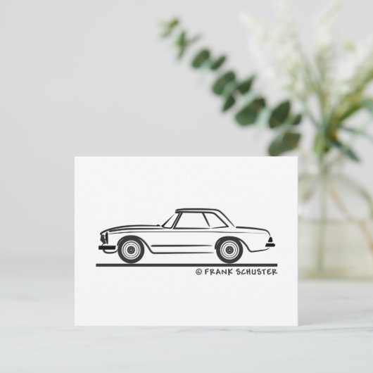 Mercedes SL Pagoda Hardtop Briefkaart (Staand voorkant)