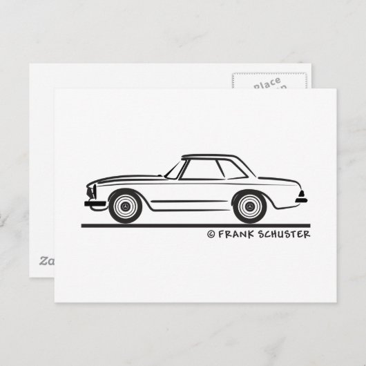 Mercedes SL Pagoda Hardtop Briefkaart (Voorkant / Achterkant)