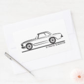 Mercedes SL Pagoda Hardtop Rechthoekige Sticker (Envelop)