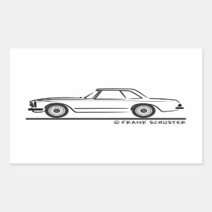 Mercedes SL Pagoda Hardtop Rechthoekige Sticker