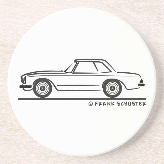 Mercedes SL Pagoda Hardtop Zandsteen Onderzetter (Voorkant)