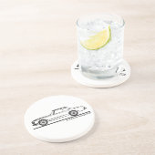 Mercedes SL Pagoda Hardtop Zandsteen Onderzetter (Zijkant)