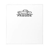 Mercedes SL Pagode met Manuscript Notitieblok (Voorkant)