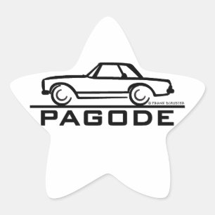 Mercedes SL Pagode met Manuscript Ster Sticker