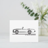 Mercedes SL Pagode Pagoda Kabrio Briefkaart (Staand voorkant)