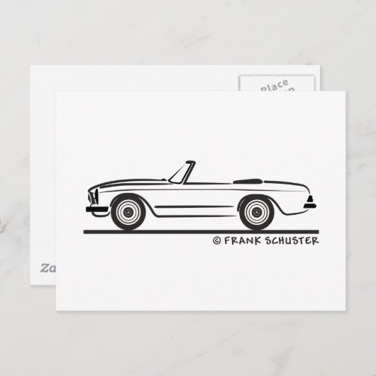 Mercedes SL Pagode Pagoda Kabrio Briefkaart (Voorkant / Achterkant)