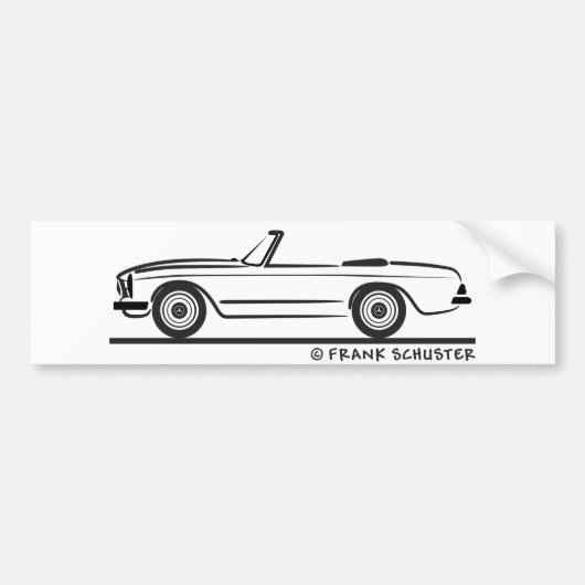 Mercedes SL Pagode Pagoda Kabrio Bumpersticker (Voorkant)