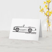 Mercedes SL Pagode Pagoda Kabrio Kaart (Gele Bloem)