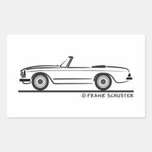 Mercedes SL Pagode Pagoda Kabrio Rechthoekige Sticker