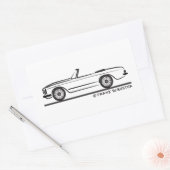 Mercedes SL Pagode Pagoda Kabrio Rechthoekige Sticker (Envelop)