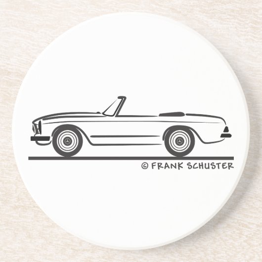 Mercedes SL Pagode Pagoda Kabrio Zandsteen Onderzetter (Voorkant)