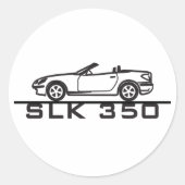 Mercedes SLK 350 Ronde Sticker (Voorkant)