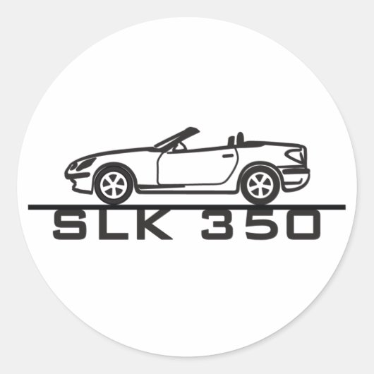 Mercedes SLK 350 Ronde Sticker (Voorkant)