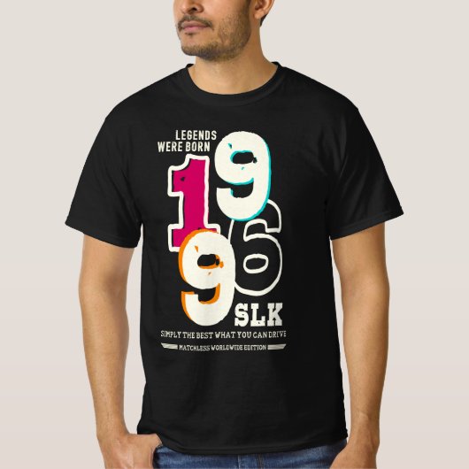 Mercedes SLK - Legends were born in 1996 T-shirt (Voorkant)