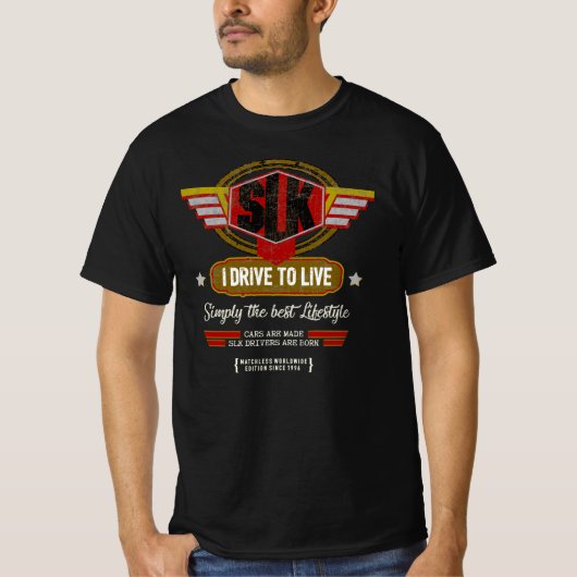 Mercedes SLK R170 - I Drive to Live T-shirt (Voorkant)