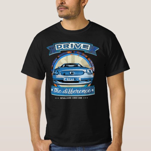 Mercedes SLK R 170 - Drive the difference T-shirt (Voorkant)