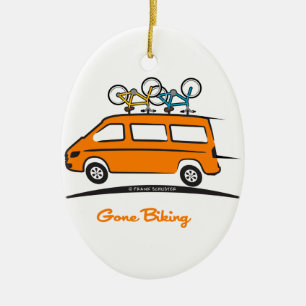 Mercedes Sprinter Gone Biking Keramisch Ornament
