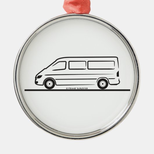 Mercedes Sprinter Metalen Ornament (Voorkant)