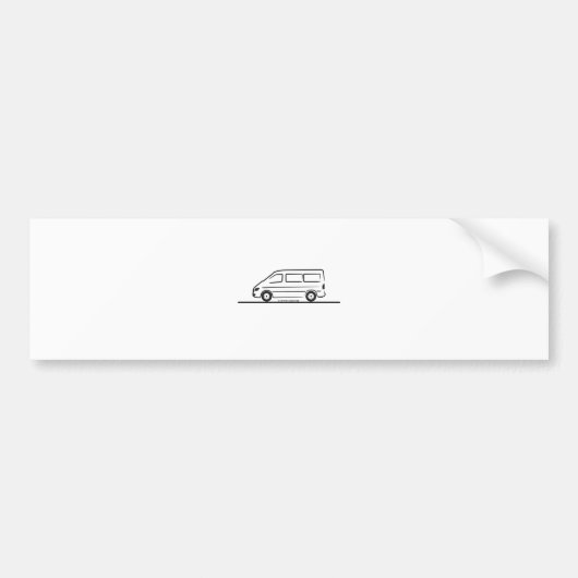 Mercedes Sprinter Short Wheelbase Bumpersticker (Voorkant)