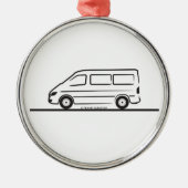 Mercedes Sprinter Short Wheelbase Metalen Ornament (Voorkant)