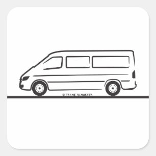 Mercedes Sprinter Vierkante Sticker