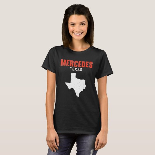 Mercedes Texas USA State America Travel Texas T-shirt (Voorkant volledig)