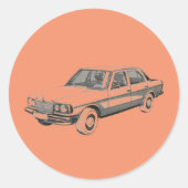 Mercedes W123 Sticker (Voorkant)