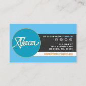 Mercer Baptist Church Visitekaartje (Voorkant)