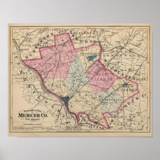 Mercer County, NJ Poster (Voorkant)