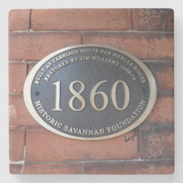Mercer Williams Carriage House Sign, Savannah Stenen Onderzetter